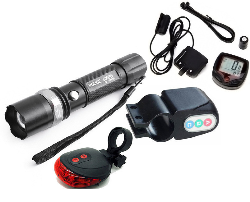 4 в 1 вело доріжка сигналізація ліхтар спідометр, фото 1