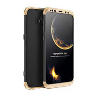 Чохол GKK 360 для Samsung S8 Plus / G955 бампер накладка Black-Gold