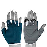 Перчатки для фітнесу PowerPlay 3418 (синій) жіночий розмір M, фото 3