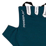 Перчатки для фітнесу PowerPlay 3418 (синій) жіночий розмір M, фото 4