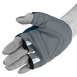 Перчатки для фітнесу PowerPlay 3418 (синій) жіночий розмір M, фото 6