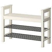 HEMNES Скамья с местом для обуви, белый 002.438.00