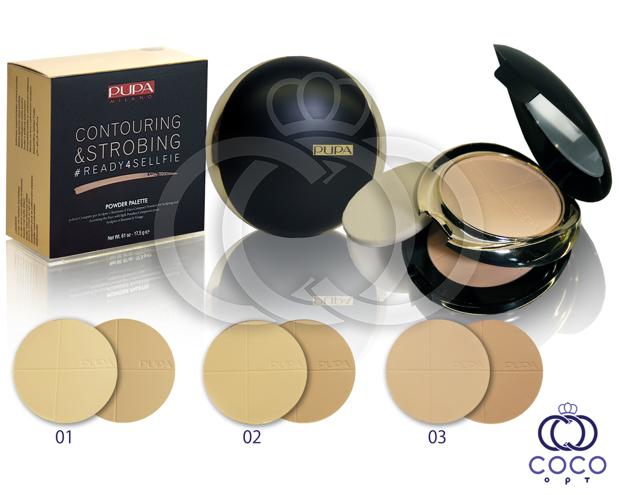 Пудра Pupa Contouring & Strobing Powder Palette
