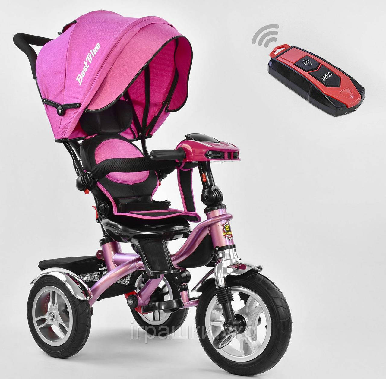 Трехколёсный детский велосипед Best Trike 5890-9067 с надувными колесами