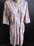 Халат на запах тканина софт-шолк., фото 2
