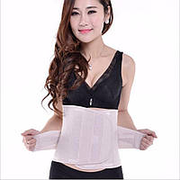 Жіночий пояс-бандаж тонка талія (для схуднення) на липучках, бежевий, розмір XL