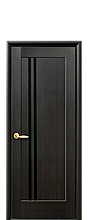 Дверне полотно Делла Венге New з чорним склом