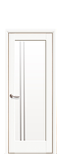 Дверне полотно Делла Білий Матовий зі склом сатин 2000х700