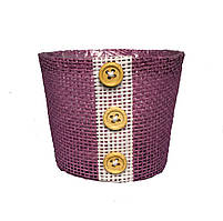 Кашпо з мішковини фіолетове 9 х 10 см