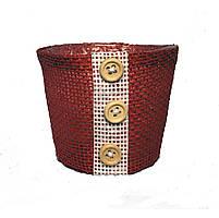 Кашпо з мішковини бордове 9 х 10 см