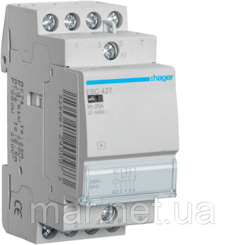 Контактор 25A, 2НВ+2НЗ, 230В, фото 1