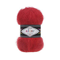 Alize MOHAIR CLASSIC NEW (Мохер Классик) № 56 красный (Пряжа мохер, нитки для вязания)