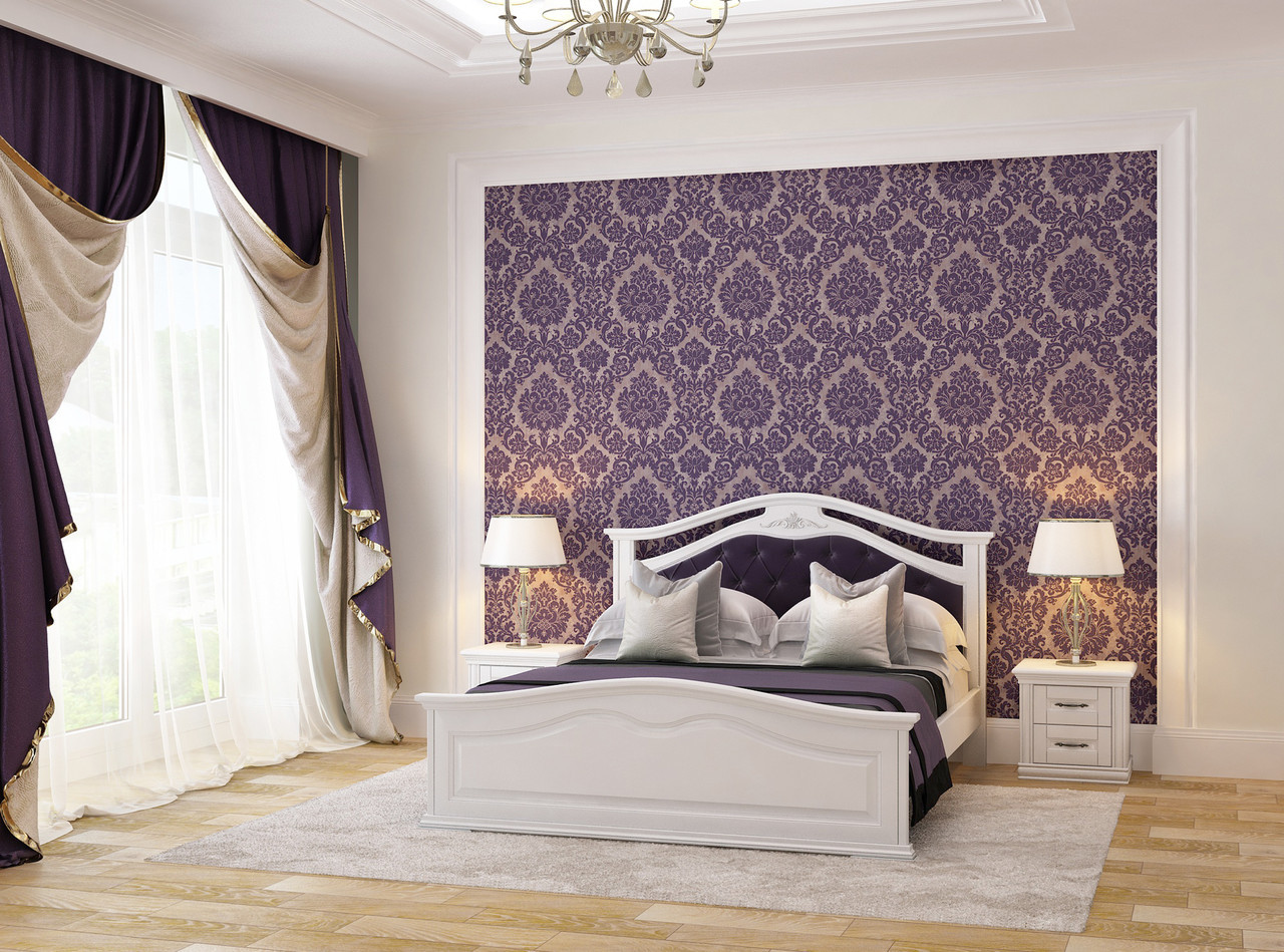 Ліжко двоспальне дерев`яне Неаполь кроваті двоспальні з м`яким узголів`ям ліжка для спальні двоспальні ліжка 140х200 см