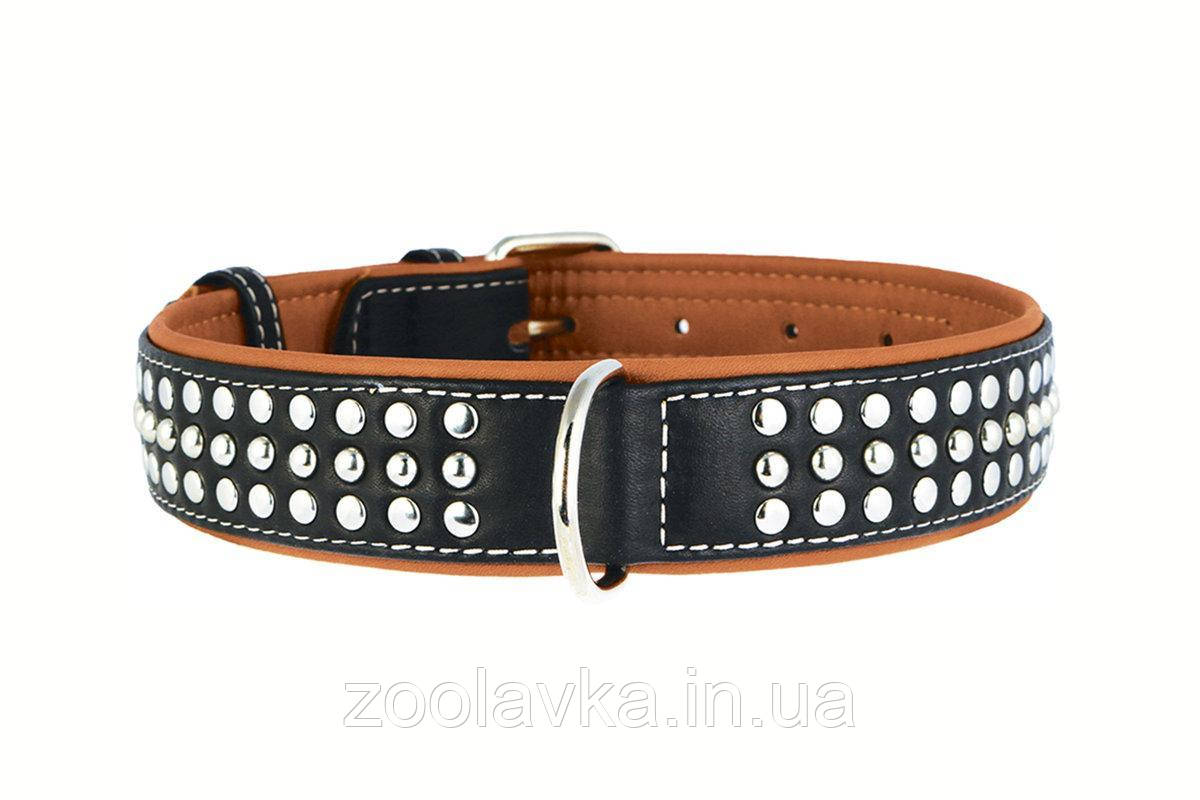 CoLLar SOFT Нашийник Коллар софт з металевими прикрасами, чорний. довжина 57-71 см/35 мм