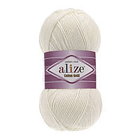 Alize COTTON GOLD (Коттон Голд) № 62 молочный (Пряжа хлопок, нитки для вязания)