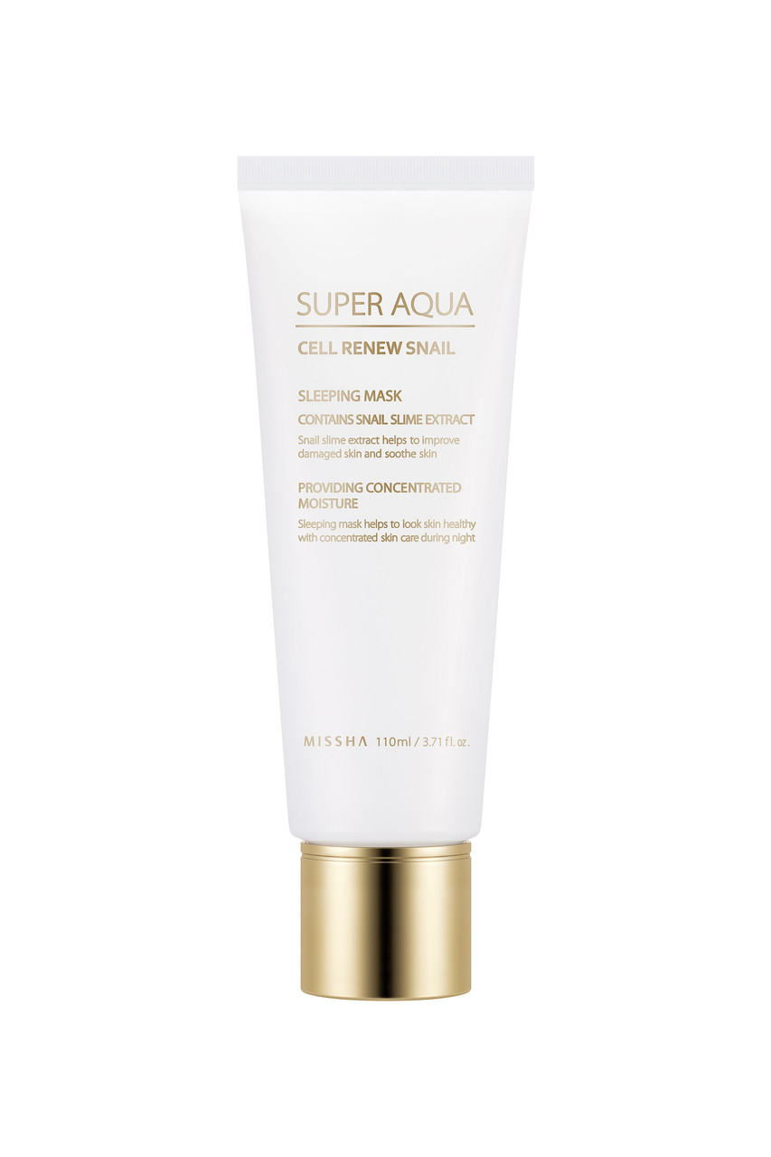 Равликова нічна маска для обличчя Missha Super Aqua Cell Renew Snail Sleeping Mask 110 мл