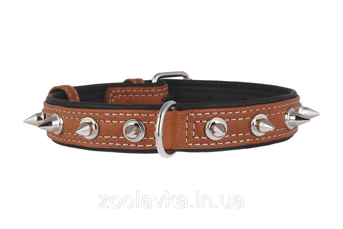 CoLLar SOFT Нашийник з шипами Коллар софт коричневий, довжина 38-49 см/25 мм