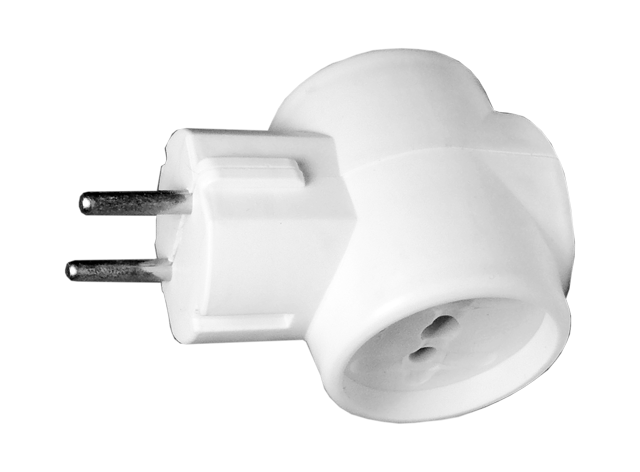 Трійник электричний білий (16А 250В), фото 1