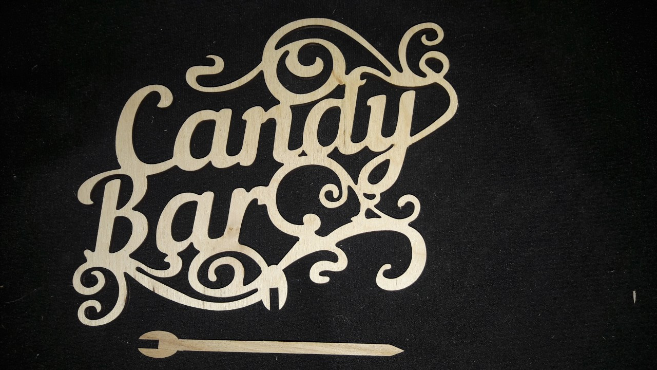 Молодежный топпер "Candy Bar" из фанеры, 18х15 см - фото 4 - id-p922156781