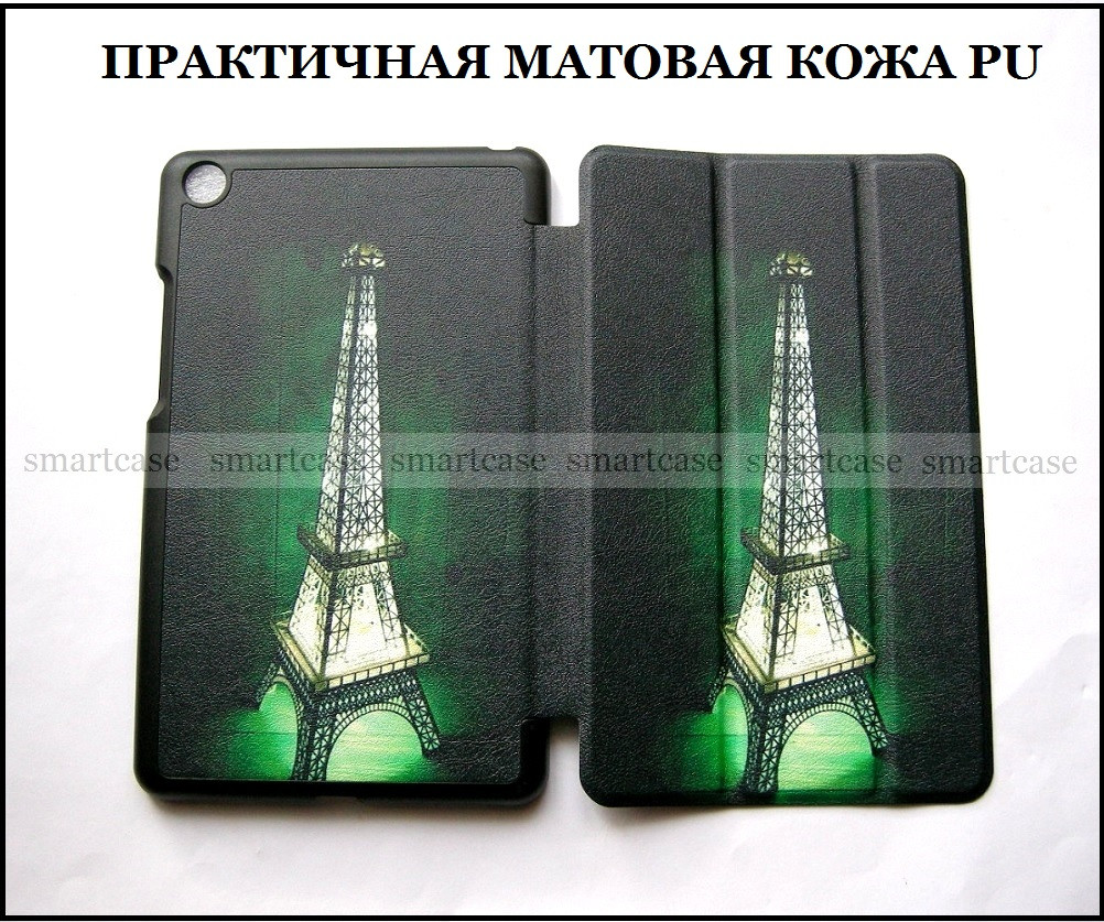 Эйфелева башня Slim Smart TF Case для Xiaomi Mi pad 4, Mipad 4, матовая кожа PU, Luminous Eifel Tower - фото 3 - id-p922166454