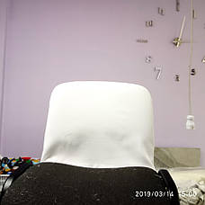 Чохол на стілець ISO (ІСО) Білий з кишенею для реклами Спинка, фото 3
