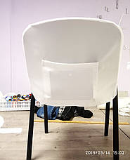 Чохол на стілець ISO (ІСО) Білий з кишенею для реклами Спинка, фото 2