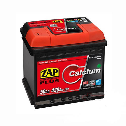 АКБ ZAP Plus 6СТ- 50Aз 420A L+ (550 65) 205*175*190
