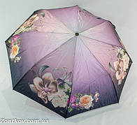 Зонтик женский "flower" полуавтомат сатин №424 на 8 спиц анти-ветер от фирмы "Zita"