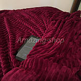 Покривало-плед  ⁇  Велюрове  ⁇  Бамбукове покривало  ⁇  Шарпей  ⁇  Смужка. Розмір полуторний., фото 2