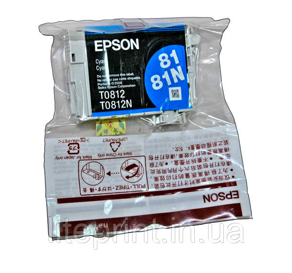 Оригінальний картридж Epson T0812, Cyan