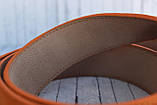 Ремінь жіночий замшевий рудий оранжевий шкіряний 4 см, фото 3