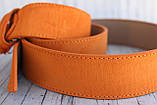 Ремінь жіночий замшевий рудий оранжевий шкіряний 4 см, фото 2