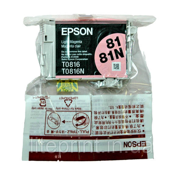 Оригінальний картридж Epson T0816, Light Magenta