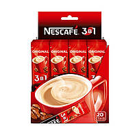 Напиток кофейный быстрорастворимый NESCAFE 3 в 1 Original 20 шт. упак.