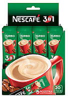 Напиток кофейный быстрорастворимый NESCAFE 3 в 1 Turbo 20 шт. упак.