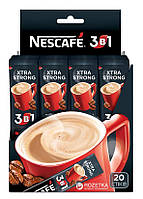 Напій кавовий швидкорозчинний NESCAFE 3 в 1 Xtra Strong 20 шт. упак.