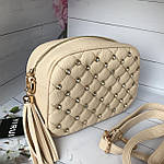 Чудова жіноча бежева сумочка, фото 8