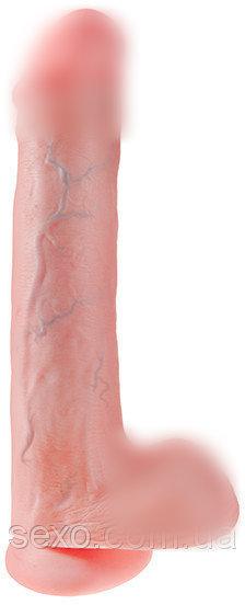 Фалоїмітатор KING COCK 13INCH COCK WITH BALLS FLESH, 33х7 см., фото 1