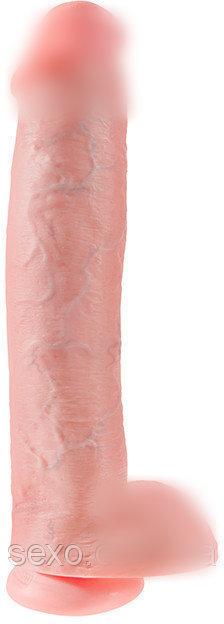 Фалоїмітатор KING COCK 15INCH COCK WITH BALLS Flesh, 38х7,6 см., фото 1