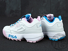 Жіночі кросівки Scarpa Bassa Fila Disruptor Low The Candy Shop White/Pink/Blue, фото 3