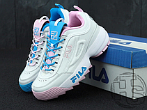 Жіночі кросівки Scarpa Bassa Fila Disruptor Low The Candy Shop White/Pink/Blue, фото 5