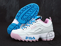 Жіночі кросівки Scarpa Bassa Fila Disruptor Low The Candy Shop White/Pink/Blue, фото 4