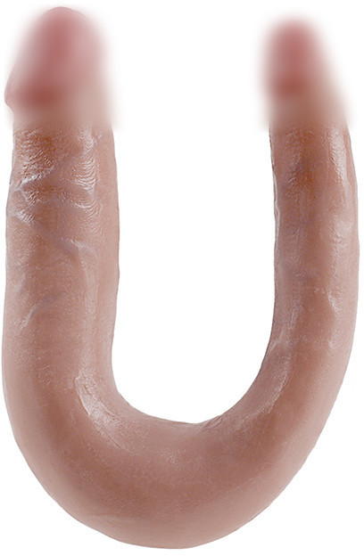Фалоімітатор подвійний KING COCK S DOUBLE TROUBLE FLESH, 33,5х2,8 см.