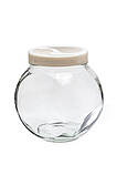 Банка скляна 1730 мл "Sweet" Everglass для зберігання сипучих і круп з білою кришкою, фото 2