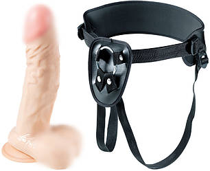 Страпон POTENT PLUNGER HARNESS WITH 8 VIBRATOR