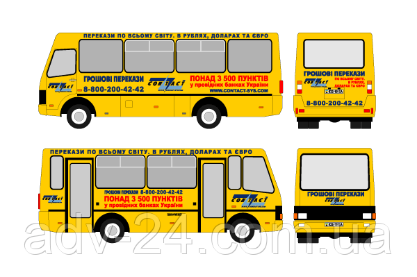 Оренда під рекламу транспорту (м/автобус Рута) г.Ніколаїв