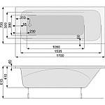 Акрилова прямокутна ванна 170x70 PoolSpa Klio PWPA410ZN000000, фото 3