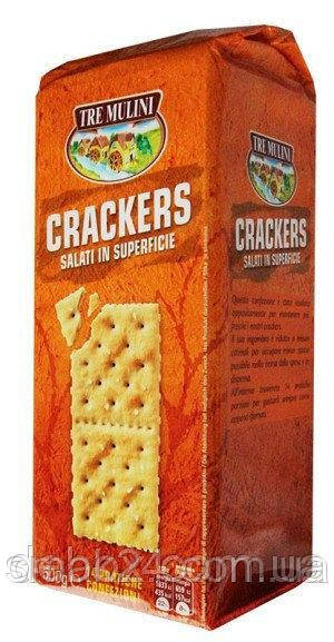 Крекери салатні солоні без пальмової олії Tre Mulini Crackers salati in superficie 500g Італія