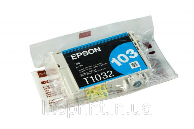 Оригінальний картридж Epson T1032, Cyan