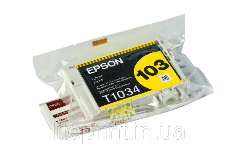 Оригінальний картридж Epson T1034, Yellow